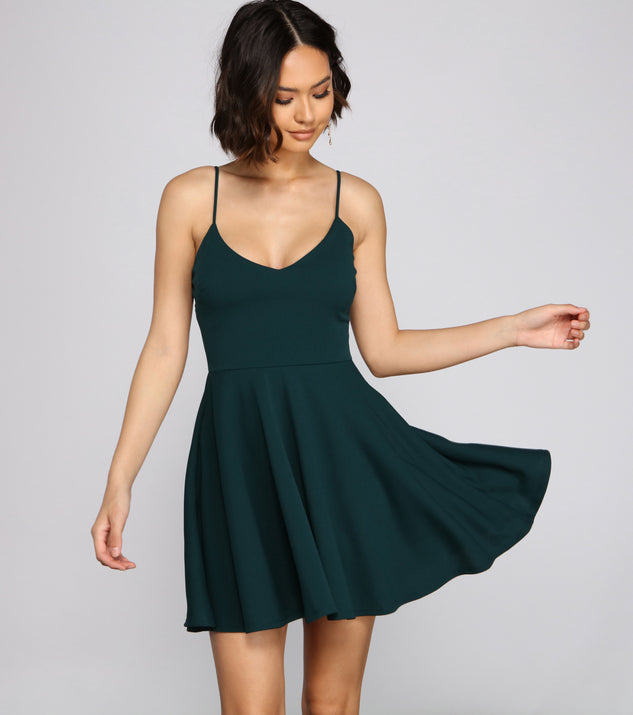 Total Daydream Sleeveless Skater Dress helps create the best bachelorette party outfit or the bride's sultry bachelorette dress for a look that slays!