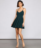 Total Daydream Sleeveless Skater Dress is a gorgeous pick as your 2023 prom dress or formal gown for wedding guest, spring bridesmaid, or army ball attire!