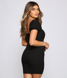 Iconic Glam Puff Sleeve Mini Dress creates the perfect spring wedding guest dress or cocktail attire with stylish details in the latest trends for 2023!