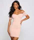 Sweet And Stylish Off-The-Shoulder Mini Dress