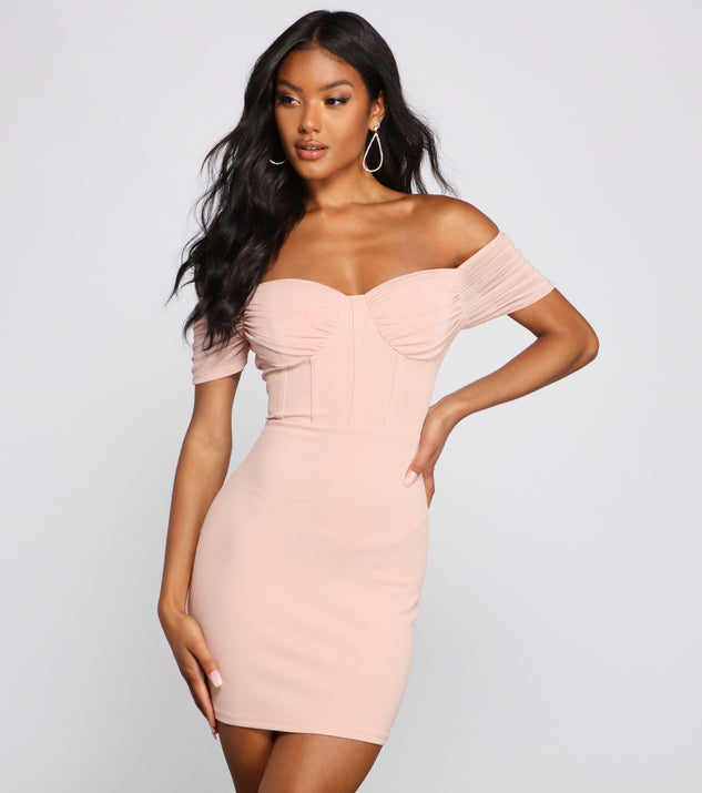 Sweet And Stylish Off-The-Shoulder Mini Dress