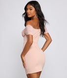 Sweet And Stylish Off-The-Shoulder Mini Dress