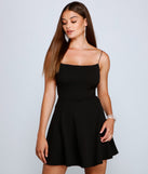 Major Flirt Crepe Skater Dress helps create the best bachelorette party outfit or the bride's sultry bachelorette dress for a look that slays!