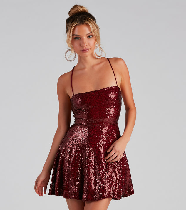 Windsor red sparkly dress on sale