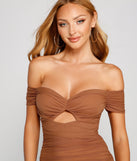 Major Glowup Off The Shoulder Mini Dress