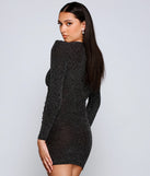Time To Shine Glitter Mini Dress is a gorgeous pick as your 2023 prom dress or formal gown for wedding guest, spring bridesmaid, or army ball attire!