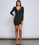 Time To Shine Glitter Mini Dress is a gorgeous pick as your 2023 prom dress or formal gown for wedding guest, spring bridesmaid, or army ball attire!