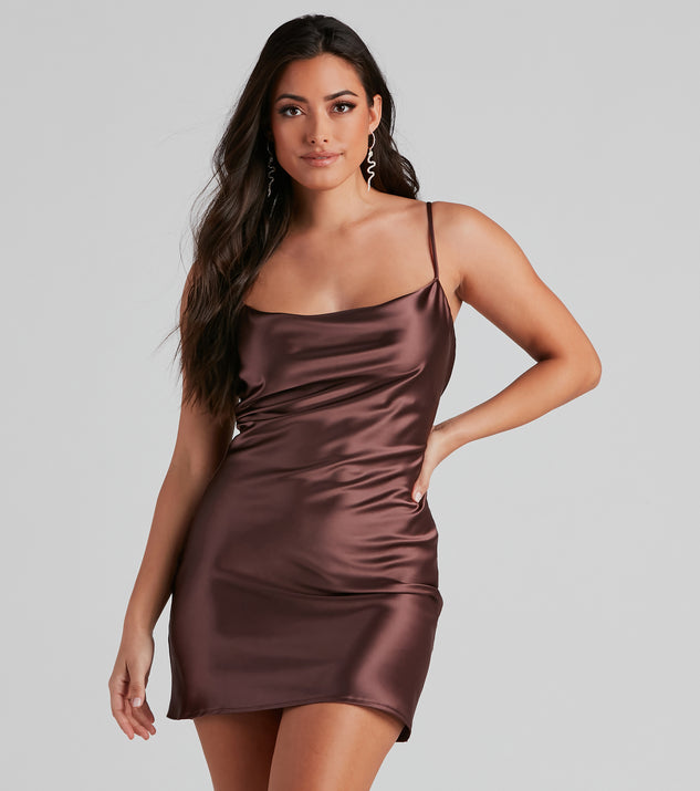 Keep It Sleek Satin Mini Dress | Windsor Keep It Sleek Satin Mini Dress | Windsor
