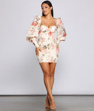 Floral Bloom Chiffon Mini Dress creates the perfect spring wedding guest dress or cocktail attire with stylish details in the latest trends for 2023!