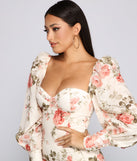 Floral Bloom Chiffon Mini Dress creates the perfect spring wedding guest dress or cocktail attire with stylish details in the latest trends for 2023!
