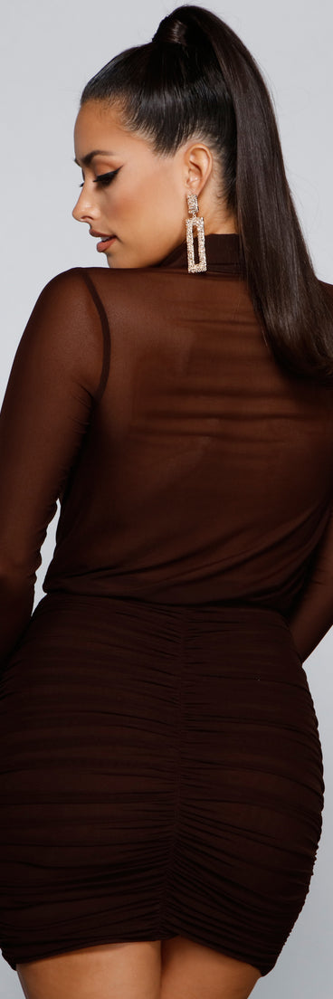 Ready For My Close Up Ruched Mini Dress