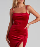 Holiday Luxe Velvet Tie-Back Ruched Dress