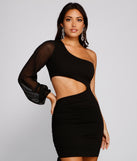 Sultry Stunner One Shoulder Mini Dress helps create the best bachelorette party outfit or the bride's sultry bachelorette dress for a look that slays!