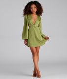 So Luxe Satin A-Line Cutout Mini Dress creates the perfect spring wedding guest dress or cocktail attire with stylish details in the latest trends for 2023!