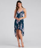 Sugar And Spice Floral High-Low Dress creates the perfect spring wedding guest dress or cocktail attire with stylish details in the latest trends for 2023!