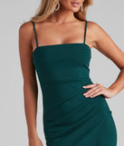 The Chic Night Crepe Wrap Mini Dress is a gorgeous pick as your 2023 prom dress or formal gown for wedding guest, spring bridesmaid, or army ball attire!