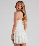 Celebratory Lace Skater Dress