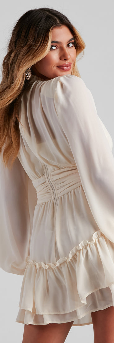 High Tea Chiffon Tiered Skater Dress