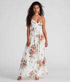 You will feel beautiful in the Effortless Beauty Floral Chiffon Maxi Dress as your long dress for any semi-formal or formal holiday party, NYE dress outfit, or pick this stunning style as your gown for any seasonal celebration.