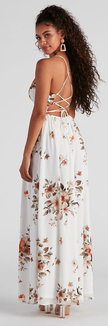Effortless Beauty Floral Chiffon Maxi Dress
