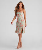 Fall For Floral Chiffon Midi Dress is a stunning choice for a bridesmaid dress or maid of honor dress, and to feel beautiful at Prom 2023, spring weddings, formals, & military balls!