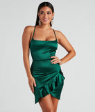 Flirty Vibes Ruffled Mini Dress creates the perfect spring wedding guest dress or cocktail attire with stylish details in the latest trends for 2023!