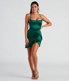 Flirty Vibes Ruffled Mini Dress creates the perfect spring wedding guest dress or cocktail attire with stylish details in the latest trends for 2023!