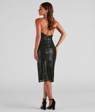 The Sultry Shine Sequin Midi Dress is a unique party dress to help you create a look for work parties, birthdays, anniversaries, or your next 2023 celebration!