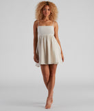 Twirl All Day Linen Skater Dress