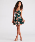 Blossom With Beauty Floral Skater Dress creates the perfect summer wedding guest dress or cocktail party dresss with stylish details in the latest trends for 2023!