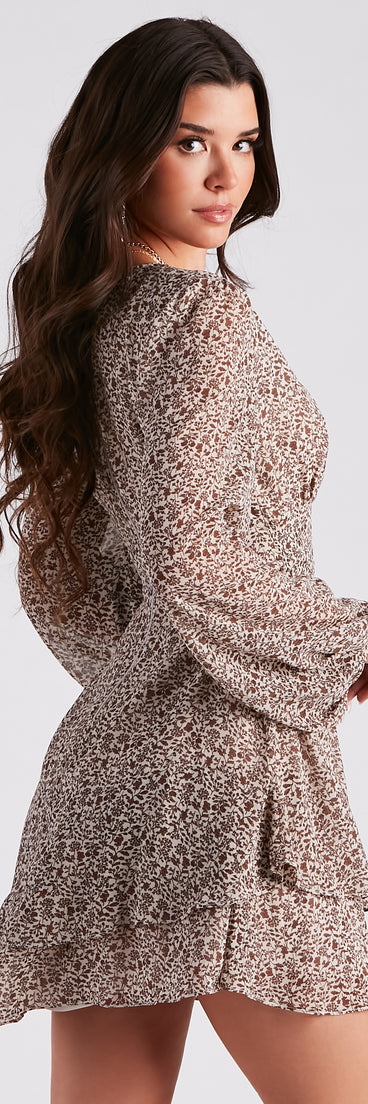 Spring Into Floral Chiffon Skater Dress