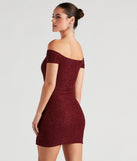 The Love Spark Glitter Off The Shoulder Dress is a unique party dress to help you create a look for work parties, birthdays, anniversaries, or your next 2023 celebration!