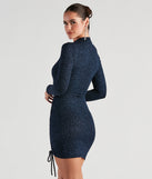 The Sparkle Up The Night Glitter Knit Mini Dress is a unique party dress to help you create a look for work parties, birthdays, anniversaries, or your next 2023 celebration!