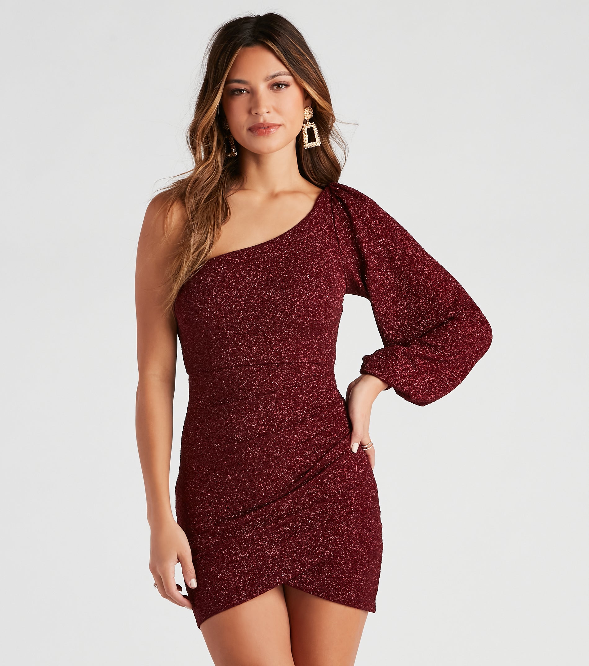 Chic Glam Moment Glitter Knit Mini Dress | Windsor