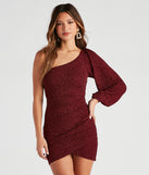 Chic Glam Moment Glitter Knit Mini Dress is the perfect Homecoming look pick with on-trend details to make the 2023 HOCO dance your most memorable event yet!
