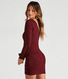 Chic Glam Moment Glitter Knit Mini Dress is the perfect Homecoming look pick with on-trend details to make the 2023 HOCO dance your most memorable event yet!