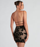 Serve Looks Velvet Floral Mini Dress is a gorgeous pick as your 2023 Homecoming dress or formal gown for wedding guest, fall bridesmaid, or military ball attire!