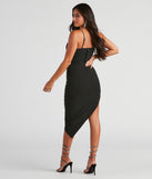 Chic Sparkle Asymmetrical Midi Dress creates the perfect summer wedding guest dress or cocktail party dresss with stylish details in the latest trends for 2023!