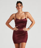 The Shimmer Into Style Satin Short Dress is a unique party dress to help you create a look for work parties, birthdays, anniversaries, or your next 2023 celebration!