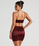 The Shimmer Into Style Satin Short Dress is a unique party dress to help you create a look for work parties, birthdays, anniversaries, or your next 2023 celebration!