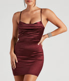 The Shimmer Into Style Satin Short Dress is a unique party dress to help you create a look for work parties, birthdays, anniversaries, or your next 2023 celebration!