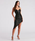 The Make It Shimmer Sequin Midi Dress is a unique party dress to help you create a look for work parties, birthdays, anniversaries, or your next 2023 celebration!