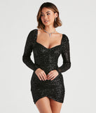 Impress In Sequins Mini Dress helps create the best bachelorette party outfit or the bride's sultry bachelorette dress for a look that slays!