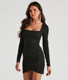 The Sparkle My Way Glitter Mini Dress is a unique party dress to help you create a look for work parties, birthdays, anniversaries, or your next 2023 celebration!