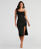 Late Night Vibes Chain Strap Midi Dress creates the perfect spring wedding guest dress or cocktail attire with stylish details in the latest trends for 2023!