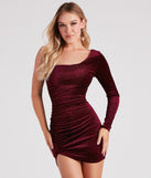 The My Good Side Glitter Velvet Dress is a unique party dress to help you create a look for work parties, birthdays, anniversaries, or your next 2023 celebration!