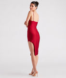 All Eyes On Me Side Slit Midi Dress is a gorgeous pick as your 2024 prom dress, wedding guest dress, and bridesmaid or military ball gown!