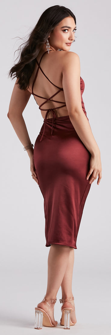 Smooth Like Me Satin Halter Midi Dress is the perfect Homecoming look pick with on-trend details to make the 2023 HOCO dance your most memorable event yet!