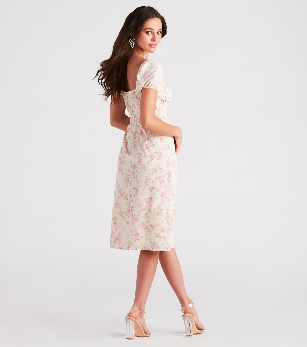 MOODY ALLURE WOVEN MIDI SKIRT