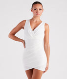 So Classic Pleated Wrap Mini Dress creates the perfect spring or summer wedding guest dress or cocktail attire with chic styles in the latest trends for 2024!